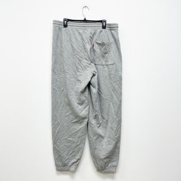 Levi's NWT Men's XL Heather Gray Logo Mid Rise Fleece Drawstring Sweatpants - Picture 7 of 7